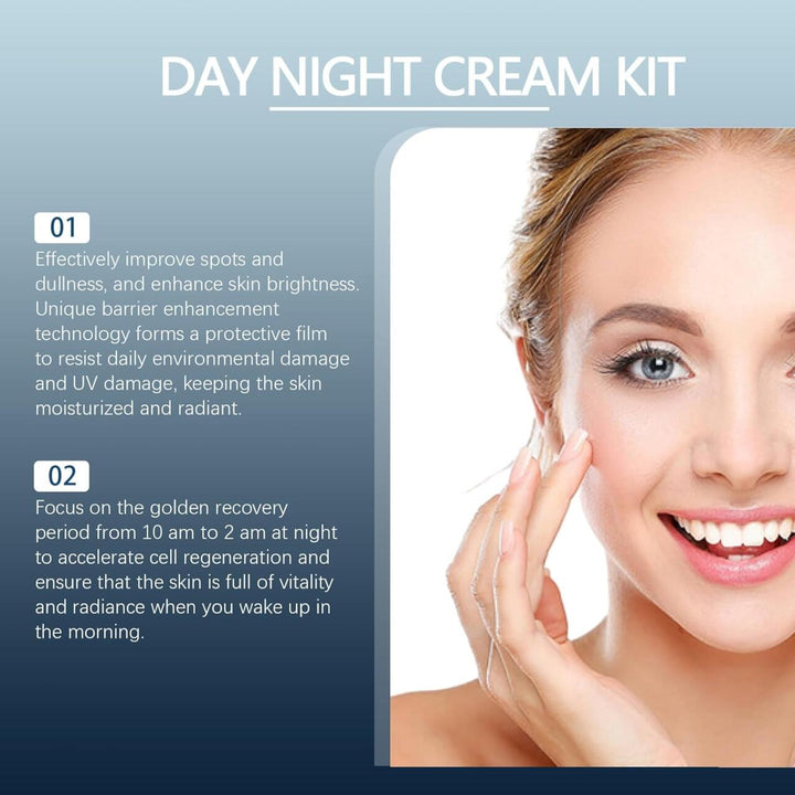 Kit Crema Hidratante de Día y Noche con Extracto de Centella Asiática 🌙☀️🌿